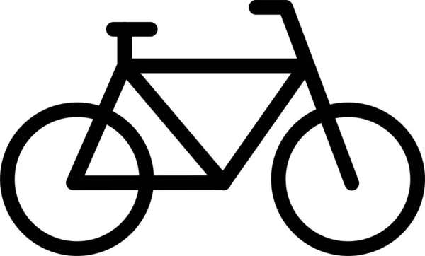 自転車キャンパスサイクルアイコンをアウトラインスタイルで — ストックベクタ