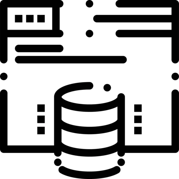 Hosting Internet Server Symbol Der Datenanalyse Datenbank Kategorie — Stockvektor