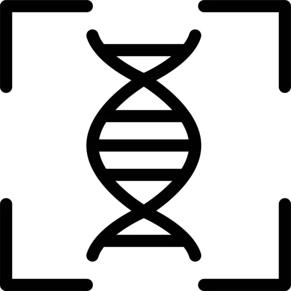 Dna Human Recognition Icon Outline Style — Stock Vector