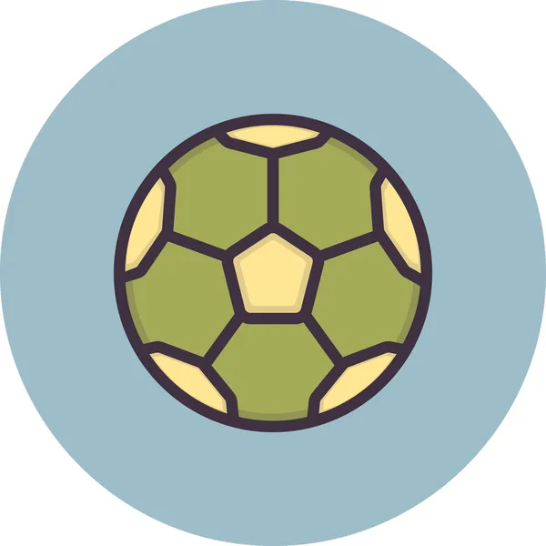 Ποδόσφαιρο Παιχνίδι Εικονίδιο Ποδοσφαίρου Στυλ Σήμα — Διανυσματικό Αρχείο