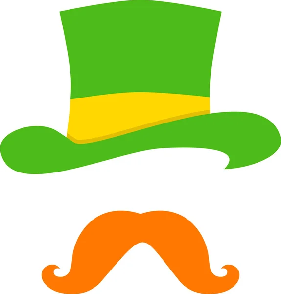 日用礼帽 扁平的爱尔兰图标 — 图库矢量图片
