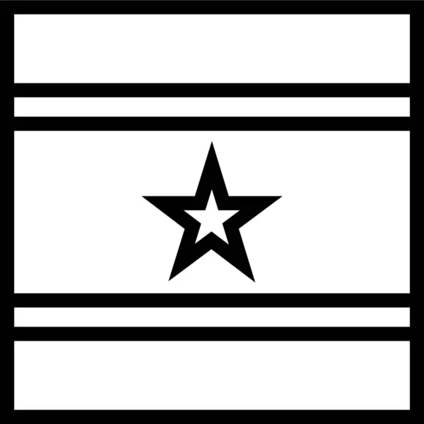Länderfahne Suriname Symbol Umrissstil — Stockvektor