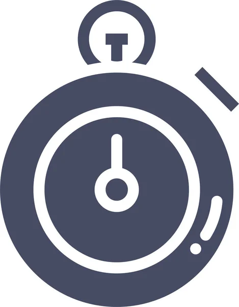 Icona Del Cronometro Conteggio Orologio Stile Solido — Vettoriale Stock