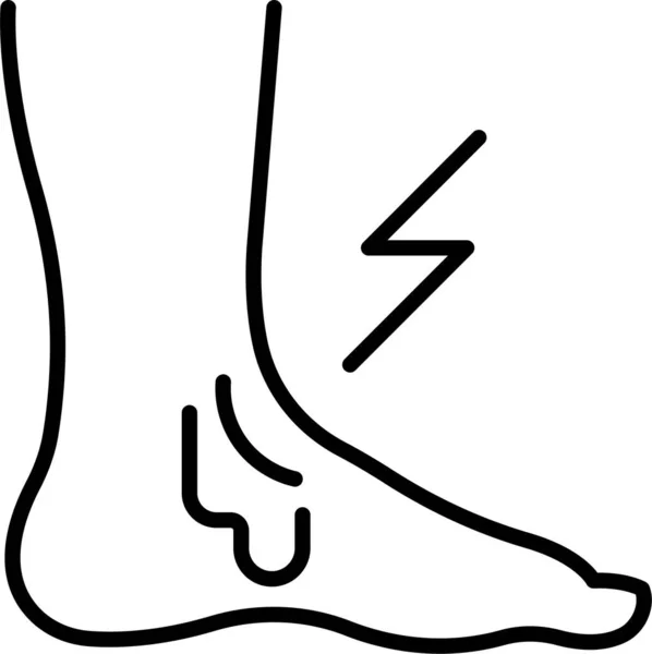 Значок Лекарства Травмы Ноги — стоковый вектор