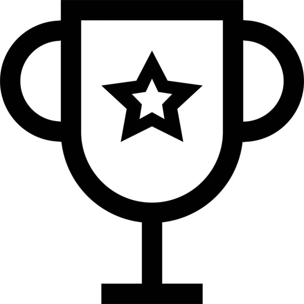 Trofee Award Cup Icoon Outline Stijl — Stockvector