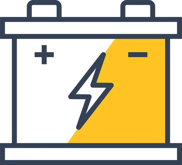 Elektrizitätssymbol Für Batterieautos — Stockvektor