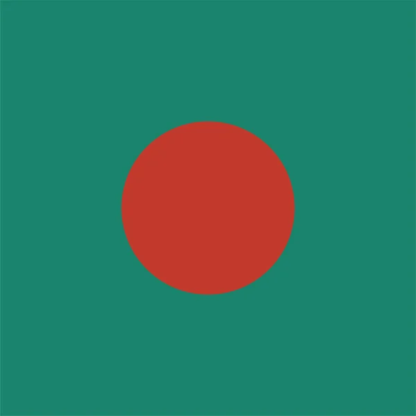 Bangladesh Land Vlag Pictogram Platte Stijl — Stockvector