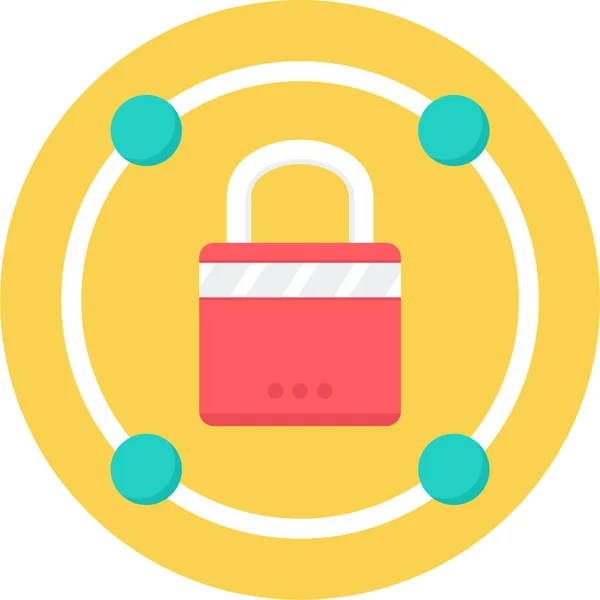 Proteger Icono Seguro Seguridad Estilo Plano — Vector de stock