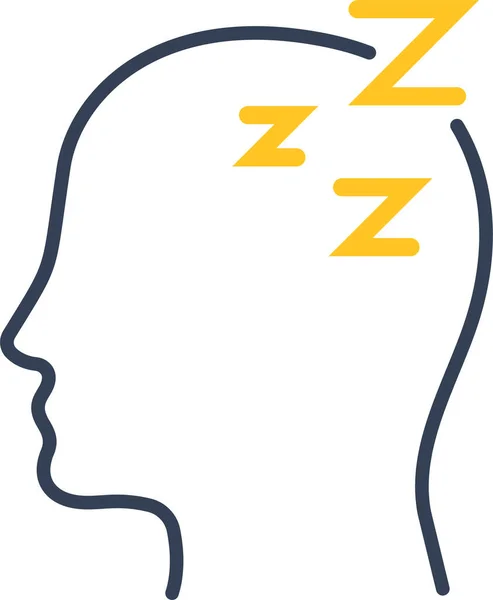 Ikon Tidur Neurologi Kepala - Stok Vektor