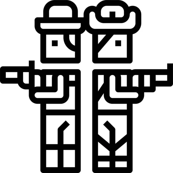 Икона Ковбойского Боя — стоковый вектор