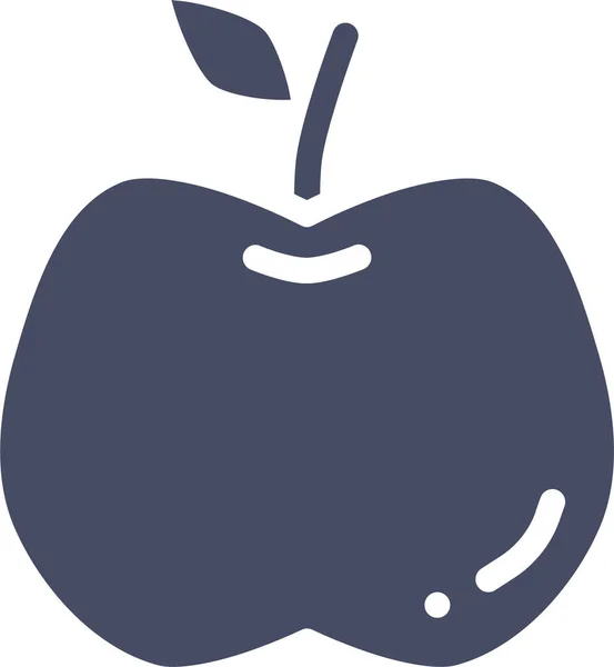 Apfel Kohlenhydrat Kohlenhydrate Ikone Soliden Stil — Stockvektor