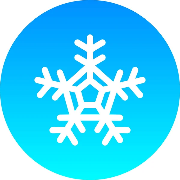 Navidad Año Nuevo Icono Nieve Estilo Insignia — Vector de stock