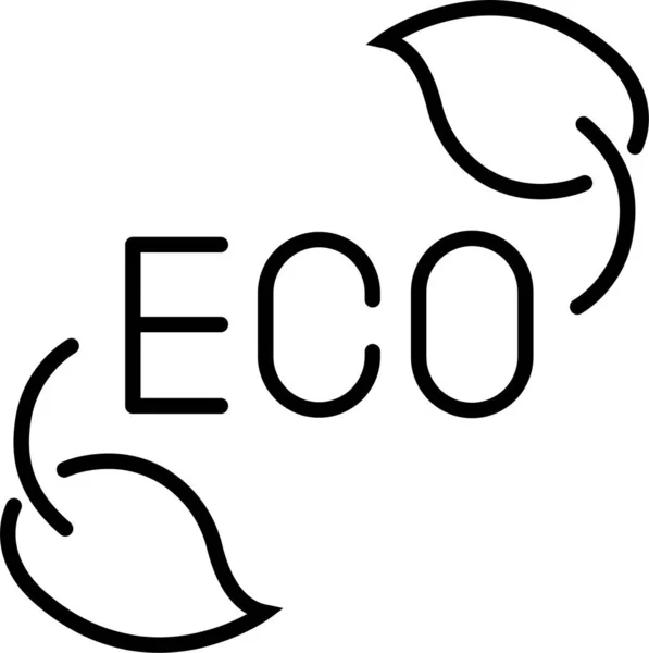 Eco Ecología Ambiente Icono — Vector de stock