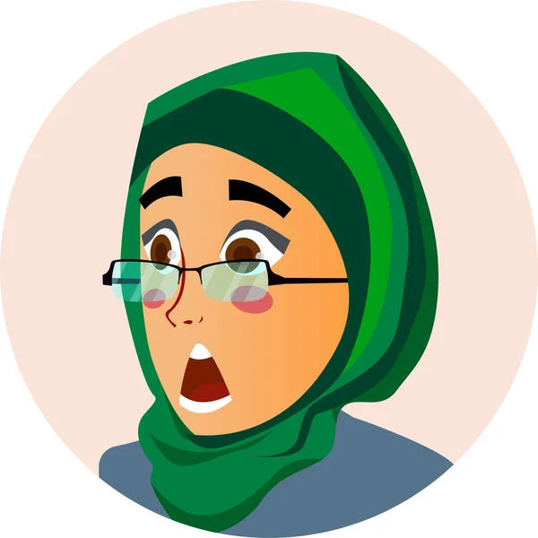 Icône Émotion Affaires Arabe Dans Style Plat — Image vectorielle