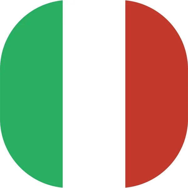 Ország Zászló Olasz Ikon Lapos Stílusban — Stock Vector