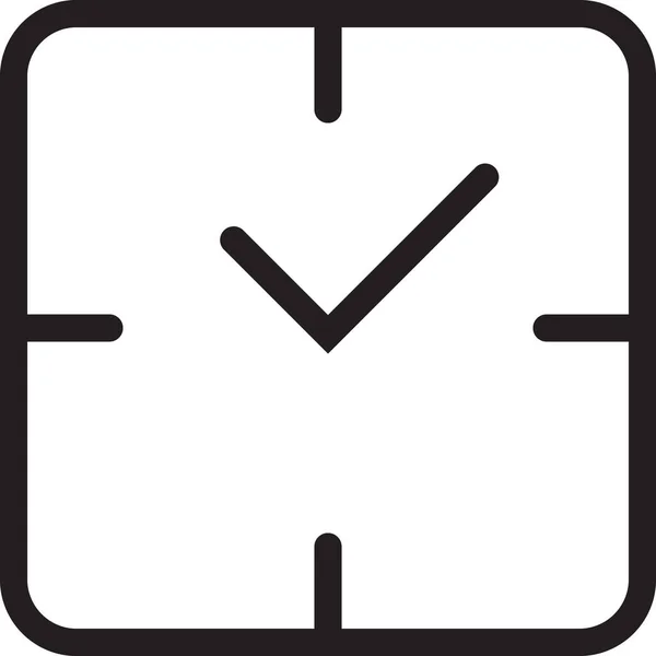 Icono Interfaz Fecha Reloj Estilo Esquema — Vector de stock