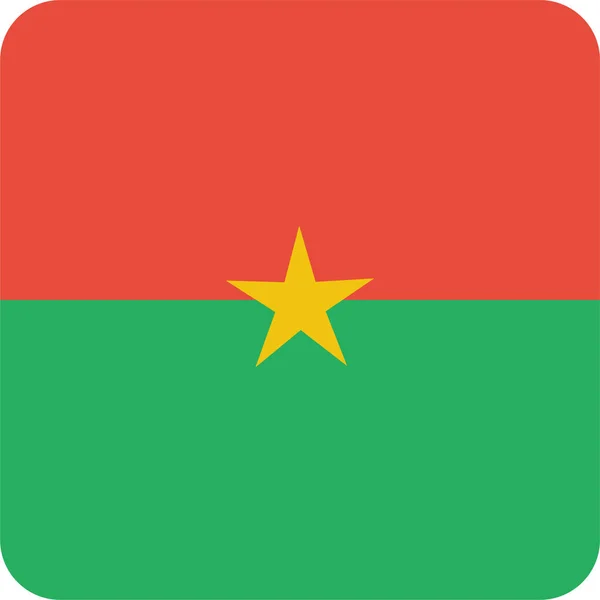 Burkina País Faso Ícone Estilo Plano —  Vetores de Stock