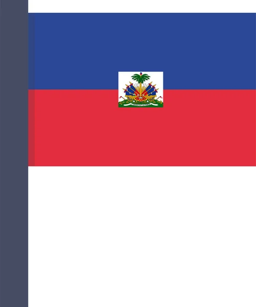 País Bandera Haiti Icono Estilo Plano — Vector de stock