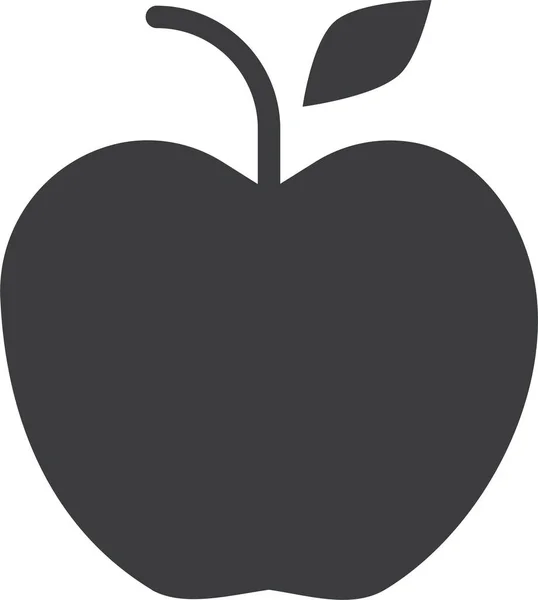 Manzana Carbohidratos Icono Fruta Estilo Sólido — Vector de stock