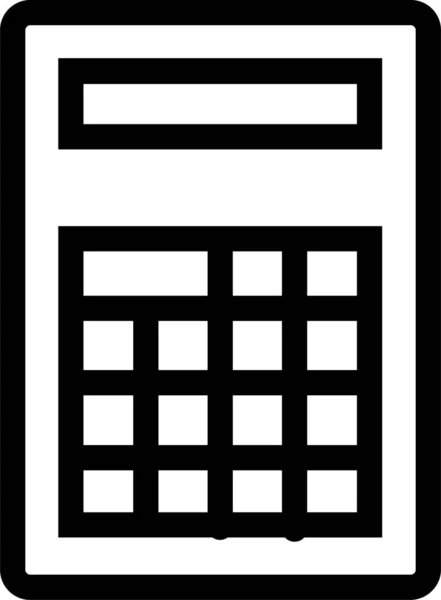 Colculator Matematyka Seo Ikona Zarysie Stylu — Wektor stockowy