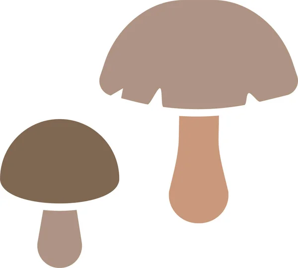 Fungus Grow Healthy Icon Flat Style — Stock Vector