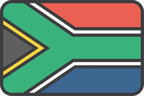 Африканская Икона Страны Африки Стиле Заполненного Контура — стоковый вектор