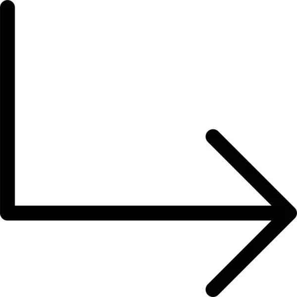 Arrow Forward Next Icon Outline Style — Stock Vector