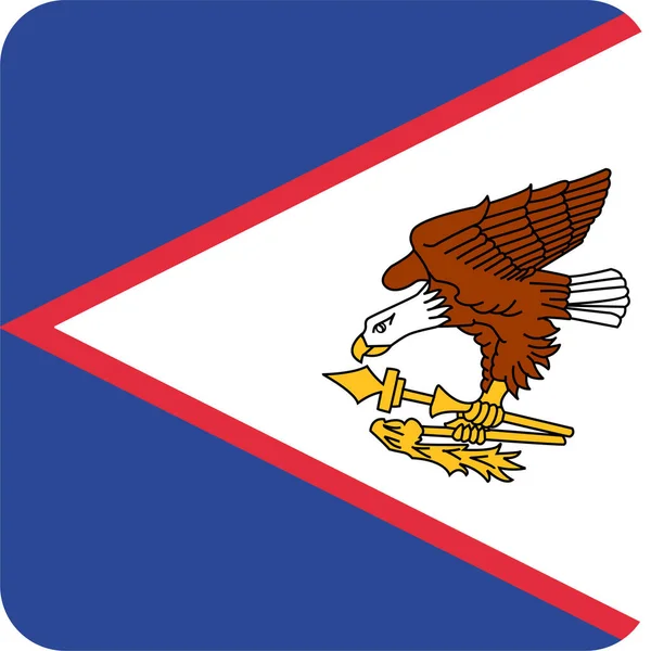 Icona Della Bandiera Nazionale Americana Stile Piatto — Vettoriale Stock