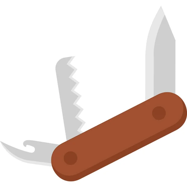Bıçak Güvenlik Aygıtları Simgesi Düz Biçimli — Stok Vektör