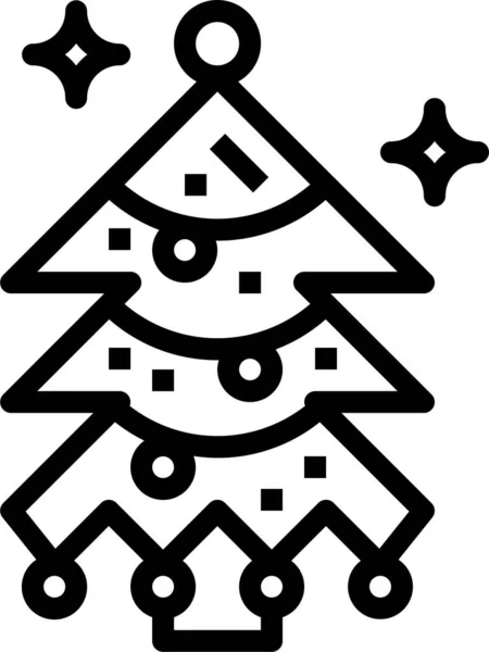 Kerstboom Xmas Icoon — Stockvector