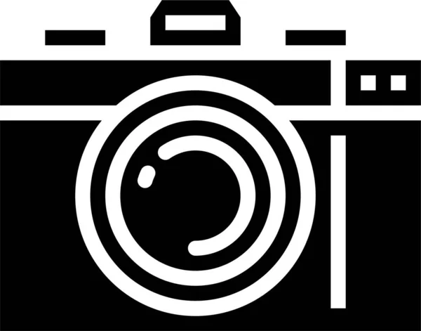 Camera Photo Photography Icon Solid Style — Stock Vector