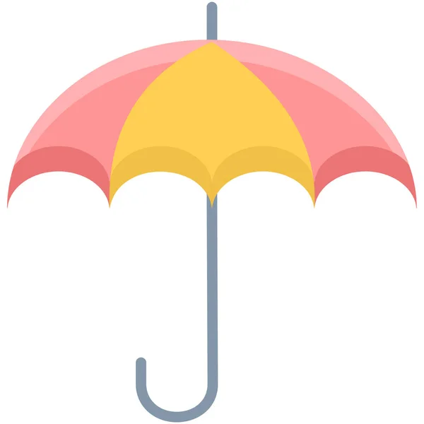 Paraplu Verzekeringsplan Icoon Platte Stijl — Stockvector