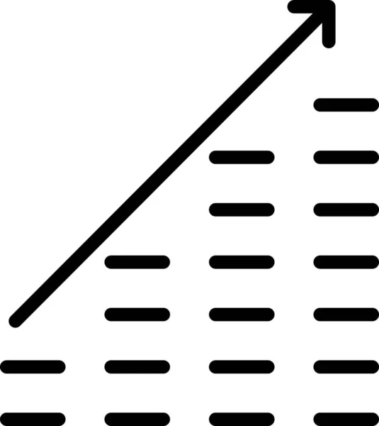 Business Finance Verhogen Pictogram Grote Lijnen Stijl — Stockvector