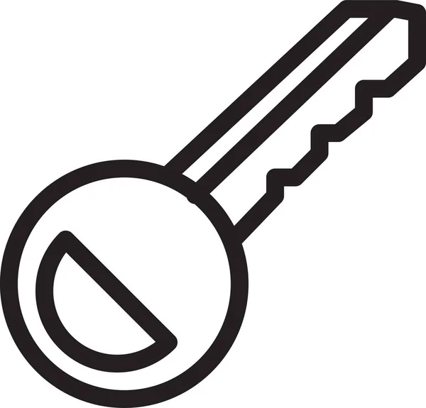 Εικονίδιο Πρόσβασης Γραφείου Κλειδιού Στυλ Περίγραμμα — Διανυσματικό Αρχείο