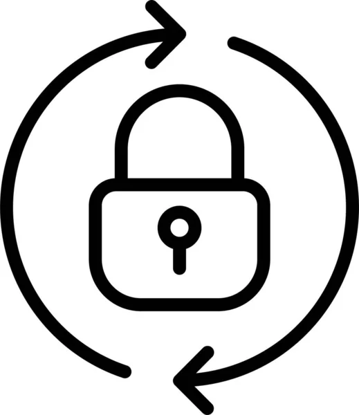 Αλλαγή Κωδικού Πρόσβασης Ξεχασμένο Εικονίδιο Κλειδώματος Κωδικού Πρόσβασης Στυλ Περιγράμματος — Διανυσματικό Αρχείο