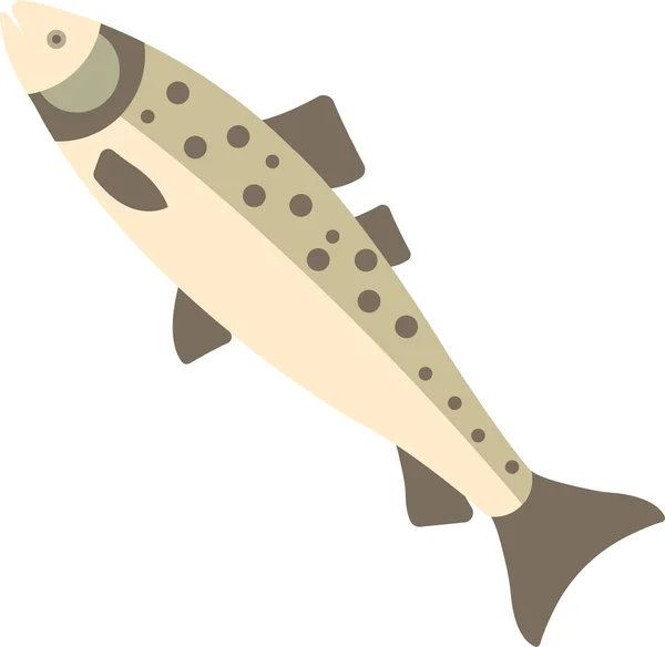 Икона Пресноводной Рыбы Плотника Плоском Стиле — стоковый вектор