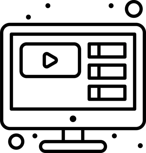 Online Tutorials Video Symbol — Stockvektor
