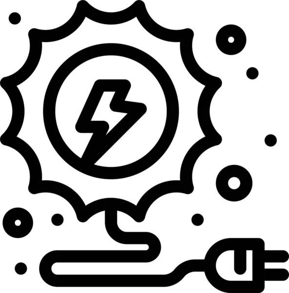 Pictogram Elektriciteitsvoorziening — Stockvector