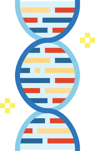 Dna Значок Генетичної Охорони Здоров Плоскому Стилі — стоковий вектор