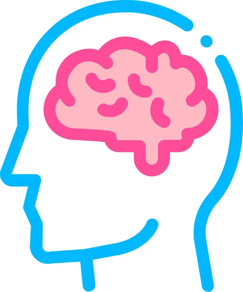 Cerebro Humano Hombre Icono — Vector de stock