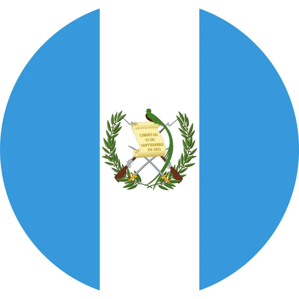 Bandera Del País Guatemala Icono Estilo Plano — Archivo Imágenes Vectoriales