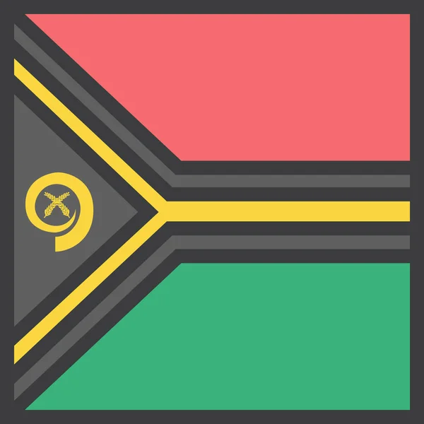 Bandeira País Ícone Vanuatu Estilo Esboço Preenchido —  Vetores de Stock