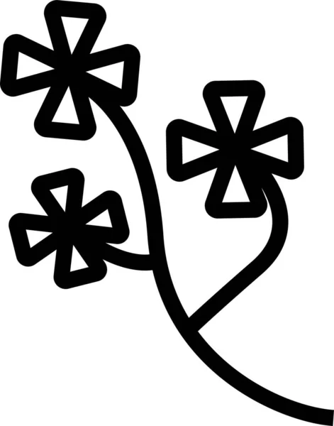 Zweig Blume Natürliche Ikone — Stockvektor