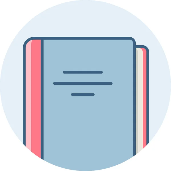 Βιβλίο Εκπαίδευση Εικονίδιο Της Γνώσης Στυλ Γεμάτο Περίγραμμα — Διανυσματικό Αρχείο