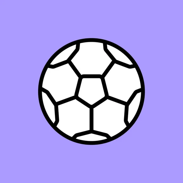 Ballon Icône Des Jeux Football Dans Style Contour — Image vectorielle