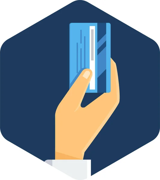 Kreditkarten Debit Symbol Flachen Stil — Stockvektor