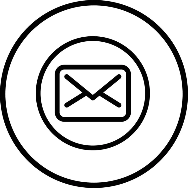 Ícone Teclado Mail Alinhamento Estilo Esboço — Vetor de Stock