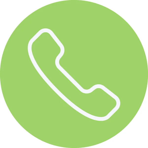 Telefoon Oproep Communicatie Icoon Grote Lijnen Stijl — Stockvector