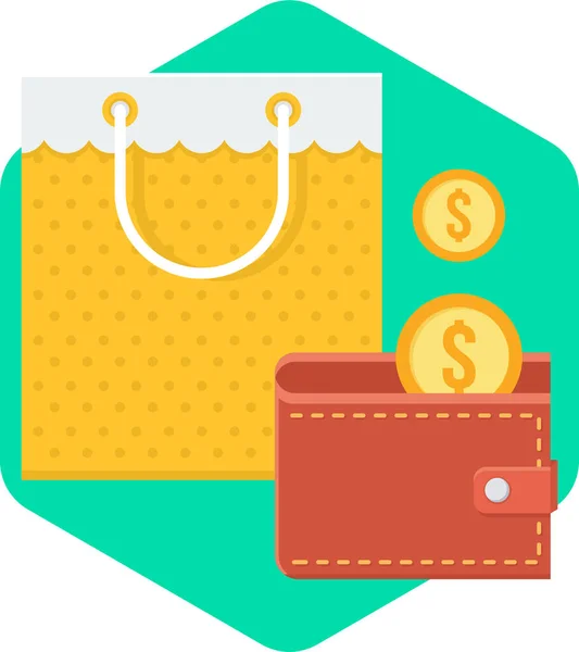 Cashback Économie Icône Épargne Dans Style Plat — Image vectorielle