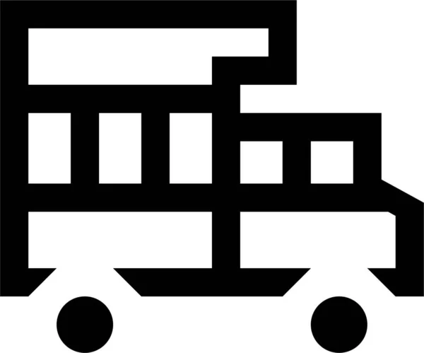 Transportasi Ikon Kendaraan Outline Dalam Gaya Outline - Stok Vektor